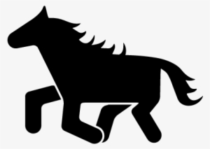 Running Small Horse Facing Left Vector - Small Horse Icon
