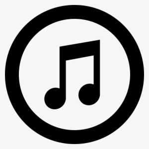 Itunes Logo Of Amusical Note Inside A Circle Comments - Facebook Icon In Circle