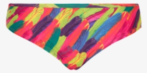 Briefs Beach Short - Lingadore Pink/multi Rainbow Feather Print Bikini Shorts