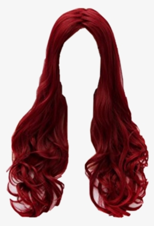Long Red Wig Transparent