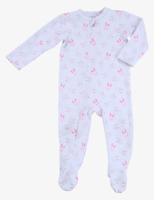 Egg Baby Bunny Print Zipper Footie Baby Clothing Gifts - Clothing