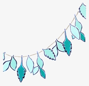 Hand Doodled Leaves Garland-palm & Pine Party - Birthday