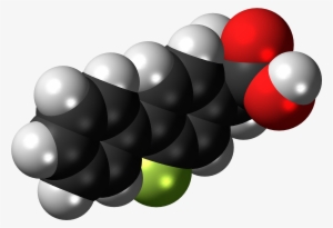 Tarenflurbil Molecule Spacefill - Illustration