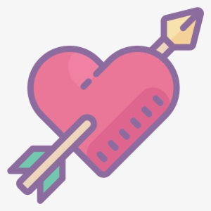 Corazón Con La Flecha Icon - Coração Com Flecha Fundo Transparente