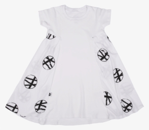 White Circles Boho Dress - Dress