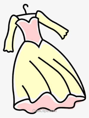 Wedding Dress Royalty Free Vector Clip Art Illustration - Illustration