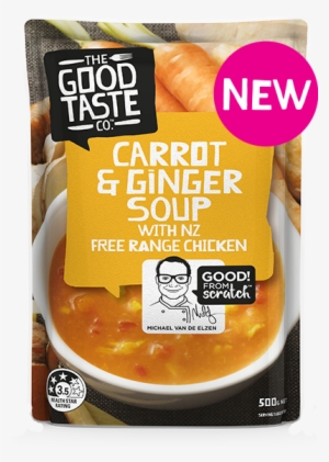 Carrot & Ginger Soup With Nz Free Range Chicken 500g - Nz Soup