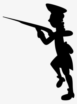 Revolutionary War Soldier Cartoony Silhouette By Wertyla - Revolutionary War Soldiers Png