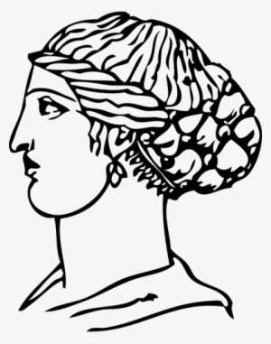 Ancient Greek Short Hairstyle Vector Clip Art - Greek Clip Art Png