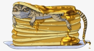 Just A Stack Of Pancakes Covered In Syrup - Bearded Dragon Art