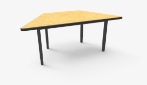 trapezoid lobo table with laminate top big paw adjustable - coffee table
