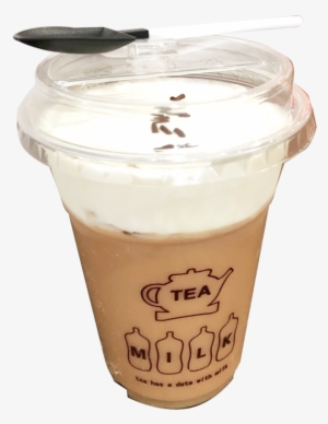 Milk Tea With Cheese Cream Puff - Tom And Jerry