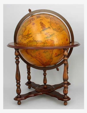 Old Style Wooden Terrestrial Globes - End Table
