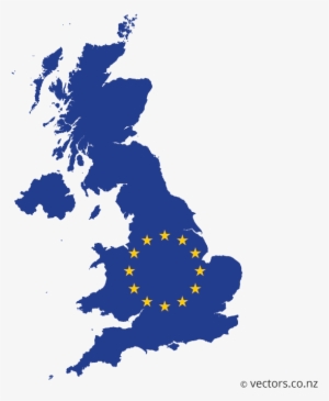 Eu Flag Vector Map Of The United Kingdom - Map Of Uk