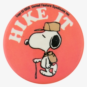 En Snoopy Hike It Button Busy Beaver Button - Snoopy Buttons