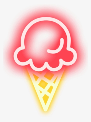 Sorvete Neon Neoneffect Morango Luz Remix Freedit - Ice Cream Cone