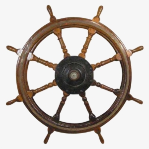 Large Antique Swedish Mahogany Ship's Wheel From Eronjohnsonantiques - Wooden Wheels
