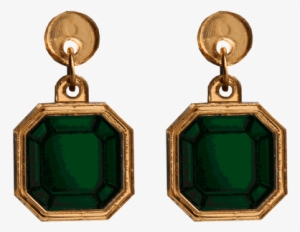 This Gorgeous Set Looks Like Huge Emeralds In Golden - Jpeg