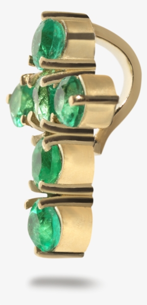 Concepción Emerald Cross Pendant - Colored Gold