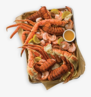 Lobster Tails And King Crab Legs On A Platter - Red King Crab
