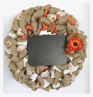 16″ Or 18″burlap With Accent Ribbons - Wreath