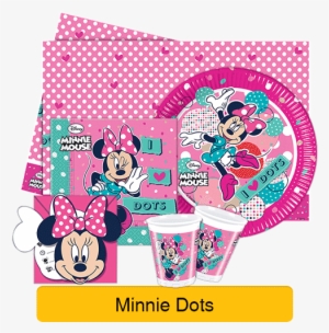 Minnie Mouse Party Supplies - 8 Disney's Minnie Mouse Funky Pink Dots Party Paper