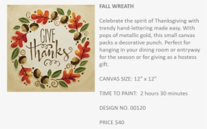 Fall-wreath - Thanksgiving Easy Paintings