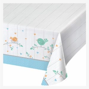 Hello Baby Boy Shower Table Cover 54"x 102" - Tablecloth