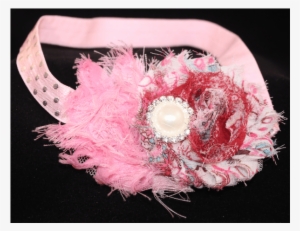 Shabby Flower Headband Pink - Headband