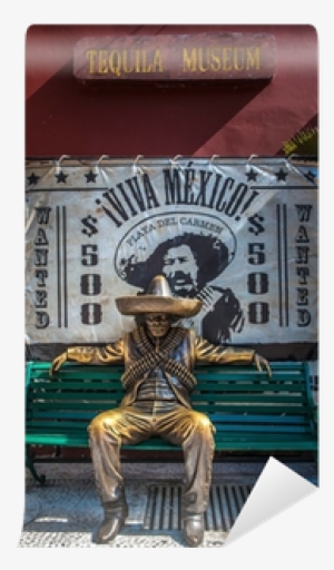 Brave Mexican Man In Traditional Costume, Mexico Wall - Carving