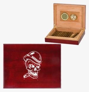 'smoking Cigar' Humidor Laser Engraved - Cigar Box Hygrometer