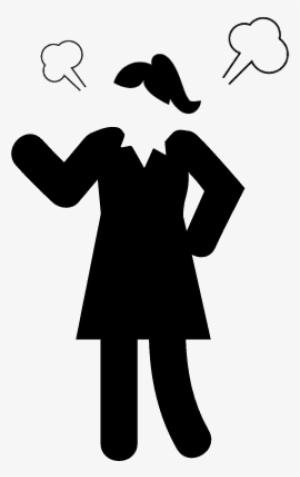 Angry Woman Vector - Angry Person Silhouette Png