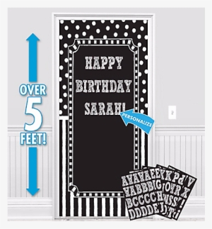 Customizable Door Decoration Kit B&w