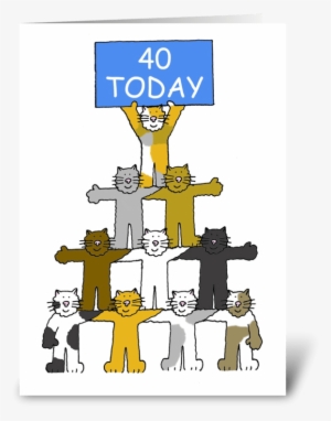 Happy 40th Birthday Fun Cats - Happy 50th Cat Birthday