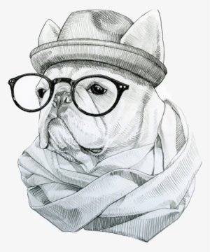 The Underdog - Hipster Dog Drawing