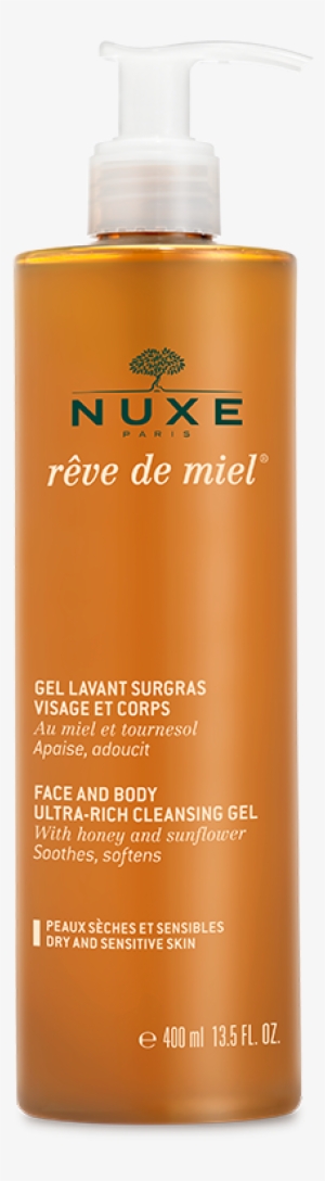 Cleansing Gel Dry And Sensitive Skin Rêve De Miel®, - Nuxe Reve De Miel Face And Body Ultra Rich Cleansing