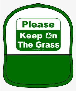 Keep On The Grass Trucker Hat - Smoke Sign