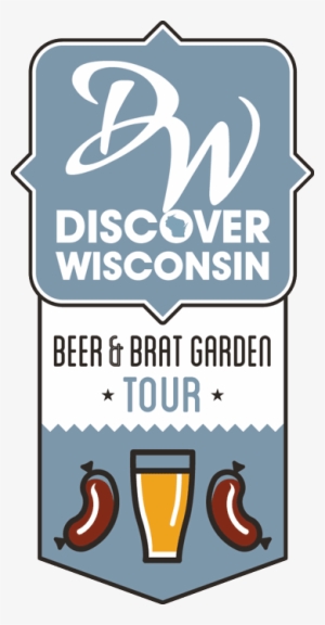dw beer and brat garden logo - discover wisconsin logo