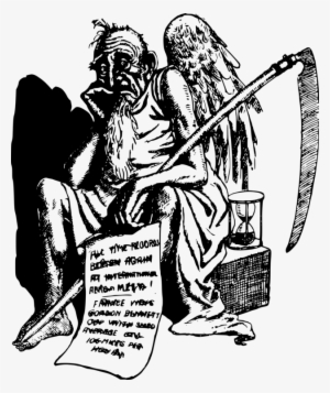 Father Time Santa Claus Drawing - Old Father Time