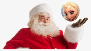 Santa And Special Guest Elsa From Frozen Visits - Portrait