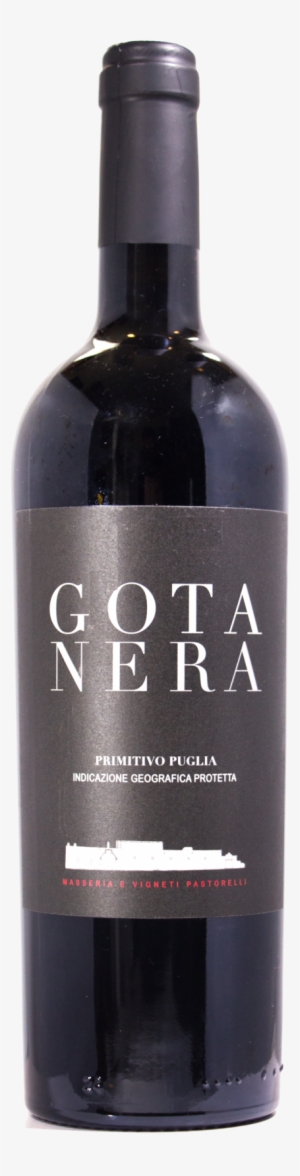 Primitivo Gota Neraa Deep Ruby Red With Hints Of Purple, - Wine Bottle