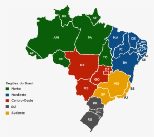Mapa Do Brasil Regiões Png - Brazil Vector Map