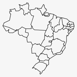Mapa Do Brasil Preto E Branco Png - Brazil Blank Map