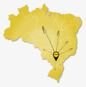Mapa-brasil - Mapa Brasil Dourado Png