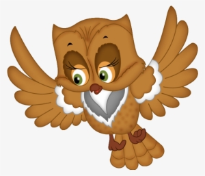 Owl Cartoon Image 3 - Owl Flying Transparent Clipart