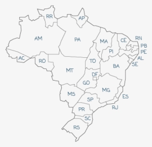 Selecione Um Estado Para Ver Suas Unidades - Transparente Mapa Brasil Png