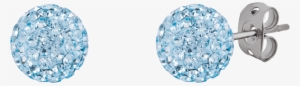 Bonbon Titanium & Light Blue Crystal Earrings - Tresor Paris Bonbon Titanium & Lilac Crystal Earrings