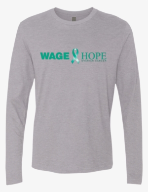 Wage Hope Ovarian Cancer Ribbon Long Sleeve - Sleeve