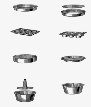 Baking Kitchen Image Collage Bread Cake Pans Digital - Cookware And Bakeware