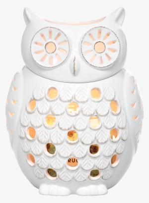 Partylite Snowy Owl Snowglobe Tealight Holder
